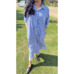 Blue Striped Shirt Dress - Image 3