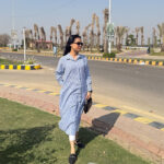 Blue Striped Shirt Dress - Image 4